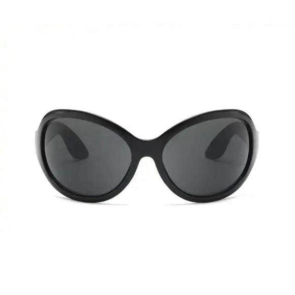 Oversized Steampunk Sunglasses Women Men 2024 Luxury Brand Oval Y2K Sports Punk - Picture 2 of 9